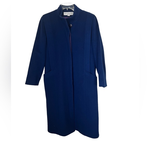 bert newman Jackets & Blazers - Vintage Royal Blue Longline Coat Bert Newman Petite 12
